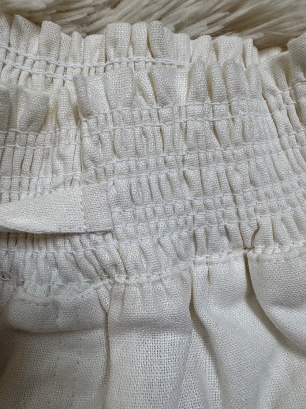 Love Tree Elastic-Waist Tie Front Shorts π Ivory - Picture 9 of 15